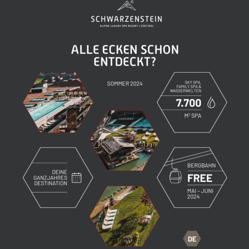 Die Online-Prospekte des Hotel Schwarzenstein ansehen Die Online-Prospekte des Hotel Schwarzenstein ansehen