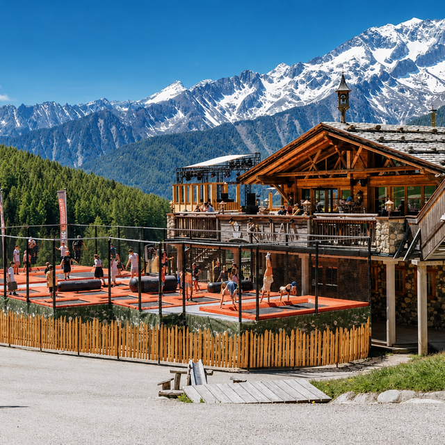 Indoor Active Arena con ValoJump e trampolini Indoor Active Arena all Hotel Schwarzenstein con ValoJump trampolini e giochi per bambini e ragazzi